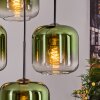 Lauden hanging light, globe light, pendant light green, clear, 4-light sources