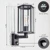 Monfanim outdoor wall light, wall light black, 1-light source, Motion sensor