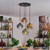 Koyoto hanging light, globe light, pendant light blue, gold, green, clear, coppery, 4-light sources