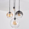 Koyoto hanging light, globe light, pendant light Amber, clear, Smoke-coloured, 4-light sources