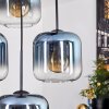 Lauden hanging light, globe light, pendant light blue, clear, 4-light sources