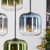 Lauden hanging light, globe light, pendant light blue, green, clear, Smoke-coloured, 4-light sources