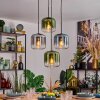 Lauden hanging light, globe light, pendant light blue, green, clear, Smoke-coloured, 4-light sources