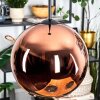 Koyoto hanging light, globe light, pendant light coppery, 1-light source