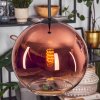 Koyoto hanging light, globe light, pendant light clear, coppery, 1-light source