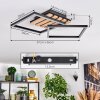Rivano ceiling light LED chrome, Wood like finish, black, 1-light source