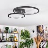 Modrix ceiling light LED chrome, black, 1-light source