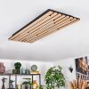 Vorlix ceiling light LED Wood like finish, black, 1-light source