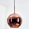 Koyoto hanging light, globe light, pendant light coppery, 1-light source