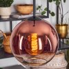 Koyoto hanging light, globe light, pendant light clear, coppery, 1-light source