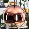 Koyoto hanging light, globe light, pendant light clear, coppery, 1-light source