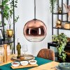 Koyoto hanging light, globe light, pendant light clear, coppery, 1-light source