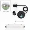 Koyoto hanging light, globe light, pendant light green, clear, 1-light source