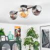 Gastor ceiling light, globe light Amber, clear, Smoke-coloured, 4-light sources