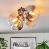 Gastor ceiling light, globe light Amber, clear, Smoke-coloured, 4-light sources