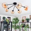 Koyoto ceiling light, globe light 77.5 cm Amber, 6-light sources