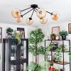 Koyoto ceiling light, globe light 77.5 cm Amber, 6-light sources