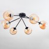 Koyoto ceiling light, globe light 77.5 cm Amber, 6-light sources