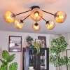 Koyoto ceiling light, globe light 77.5 cm Amber, 6-light sources