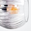 Koyoto ceiling light, globe light 77.5 cm Amber, clear, Smoke-coloured, 6-light sources
