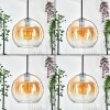 Koyoto hanging light, globe light, pendant light 25 cm Amber, clear, 1-light source