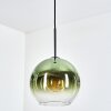 Koyoto hanging light, globe light, pendant light 25 cm green, clear, 1-light source