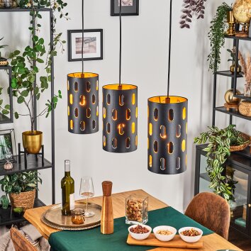 Rolin hanging light, pendant light black, 3-light sources