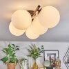 Chehalis ceiling light, globe light white, 5-light sources