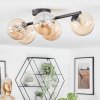 Chehalis ceiling light, globe light Amber, 5-light sources