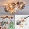 Chehalis ceiling light, globe light Amber, clear, Smoke-coloured, 5-light sources