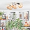 Chehalis ceiling light, globe light Amber, 5-light sources