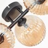 Chehalis ceiling light, globe light Amber, 5-light sources