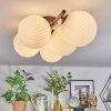 Chehalis ceiling light, globe light white, 5-light sources