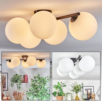 Chehalis ceiling light, globe light white, 5-light sources