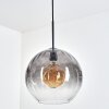 Koyoto hanging light, globe light, pendant light 30 cm clear, Smoke-coloured, 1-light source