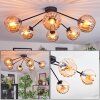 Koyoto ceiling light, globe light 77.5 cm Amber, 6-light sources