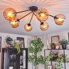 Koyoto ceiling light, globe light 77.5 cm Amber, 6-light sources