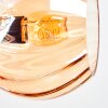 Koyoto ceiling light, globe light 77.5 cm Amber, 6-light sources