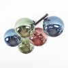 Chehalis ceiling light, globe light blue, green, coppery, 5-light sources