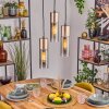 Dulcita hanging light, pendant light brown, 3-light sources
