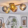 Chehalis ceiling light, globe light blue, green, coppery, 5-light sources