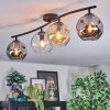 Ripoll ceiling light, globe light Amber, clear, Smoke-coloured, 4-light sources