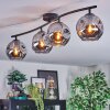Ripoll ceiling light, globe light Smoke-coloured, 4-light sources