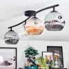 Ripoll ceiling light, globe light Amber, clear, Smoke-coloured, 4-light sources