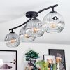 Ripoll ceiling light, globe light clear, Smoke-coloured, 4-light sources