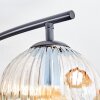 Ripoll ceiling light, globe light Amber, clear, 4-light sources