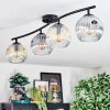 Ripoll ceiling light, globe light Amber, clear, Smoke-coloured, 4-light sources