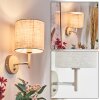 Ganik wall light chrome, cream, sand-coloured, 1-light source