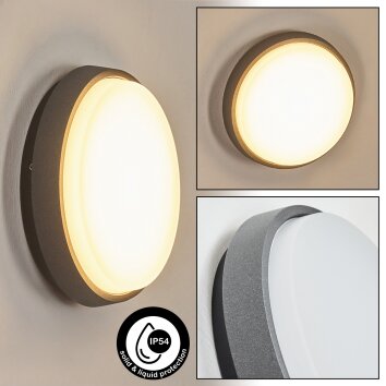 Duril outdoor wall light, wall light LED anthracite, 1-light source