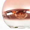 Koyoto ceiling light, globe light 30 cm clear, coppery, 1-light source